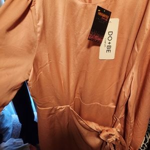 Rose gold silk wrap 3x dress